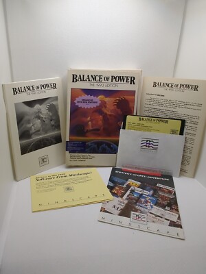 Balance of Power: The 1990 Edition (PC, 1989) Big Box Game CIB 5.25'' Floppy Disk