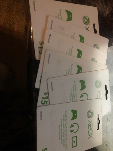 Xbox $15 Gift Card Loaded x6 $90 Value
