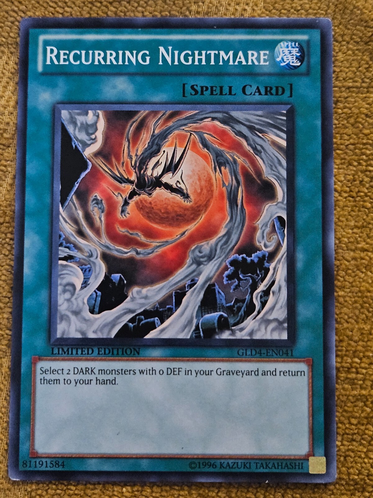 Yugioh Recurring Nightmare GLD4-EN041 Limited Edition | eBay