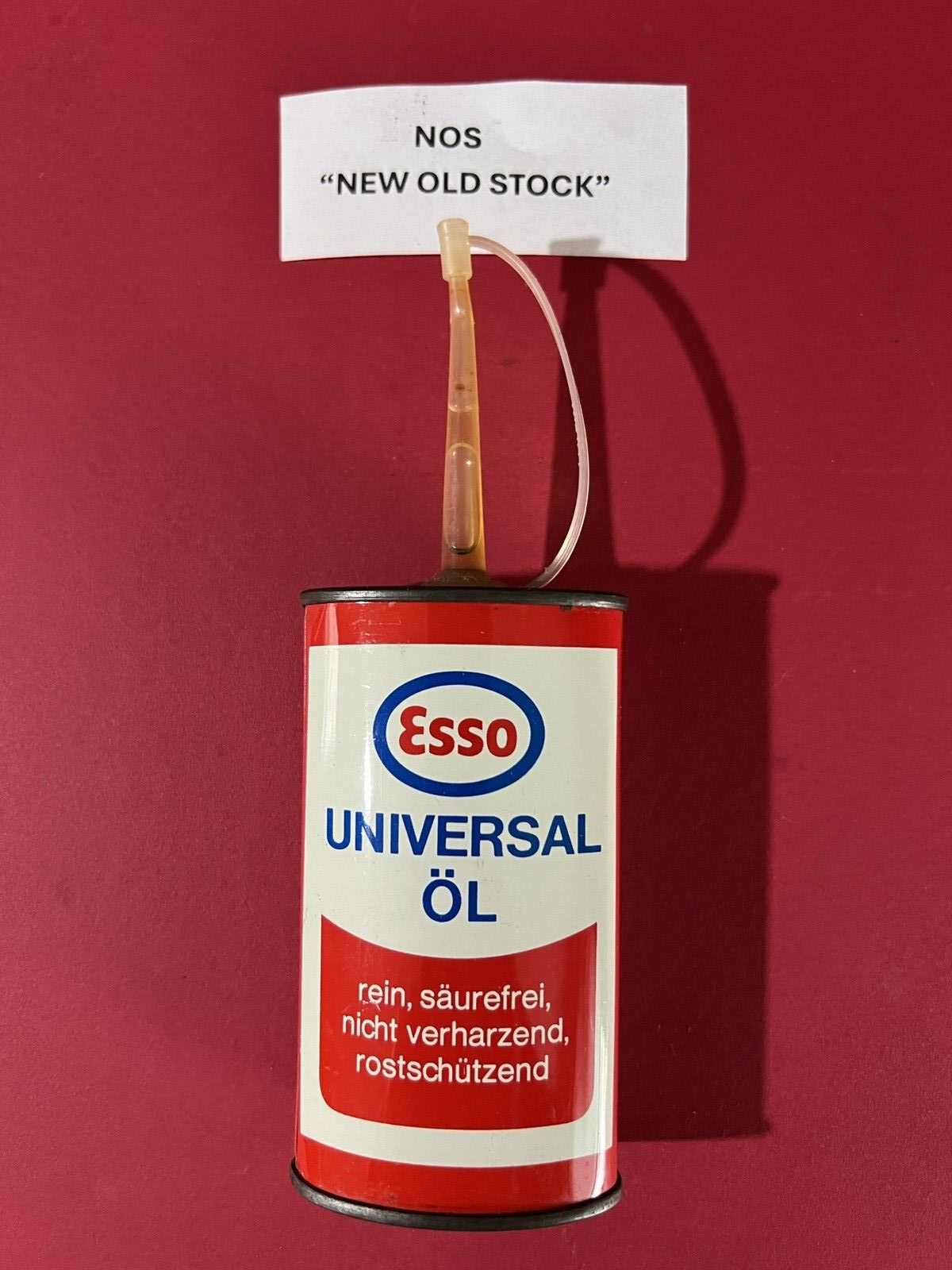 Vintage Esso Universal Oil NOS Handy Oiler Germany Tin Can