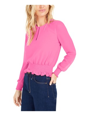 

Женский розовый топ с длинными рукавами BAR III