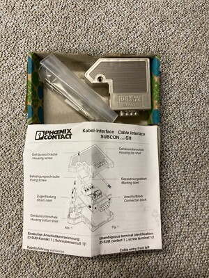 NEW-Phoenix Contact, Subcon-9/M-SH, DB-9 Connector assembly w/screw Terminals