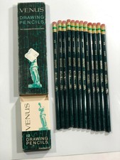 Vintage Venus Box Of 12 Drawing Pencils 4H | eBay