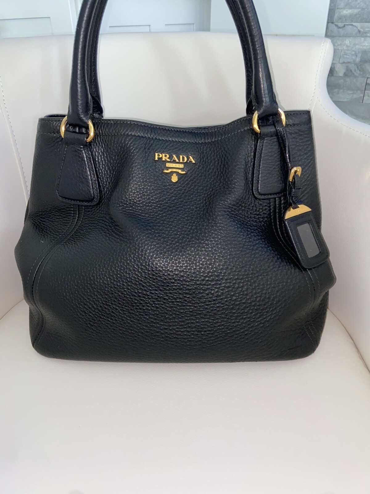 Prada Vitello Daino Handbag Tote Authentic | eBay