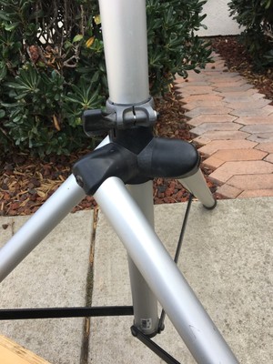 Two Ultimate Support TS-80 Silver Speaker Stands Tripod with 26 by 12 Platforms