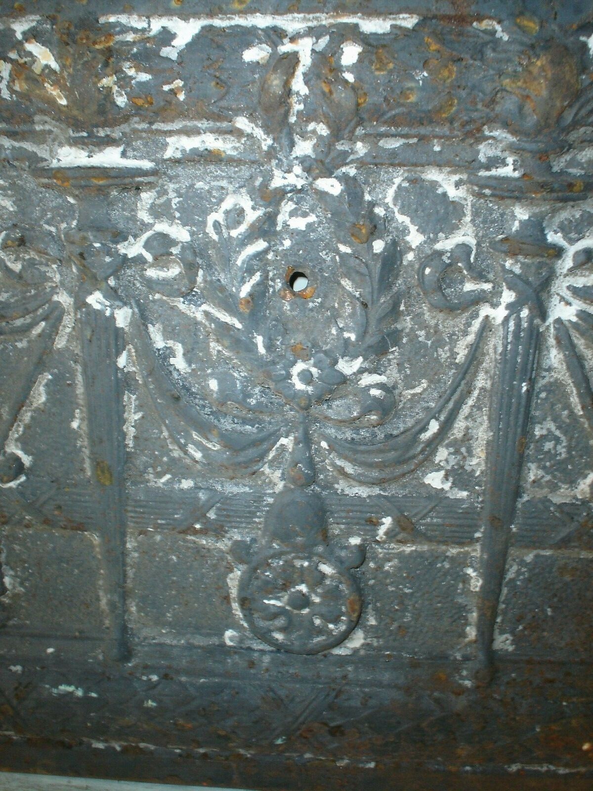 VINTAGE ARCHITECTURAL SALVAGE CAST IRON PANEL Ornate 11.5
