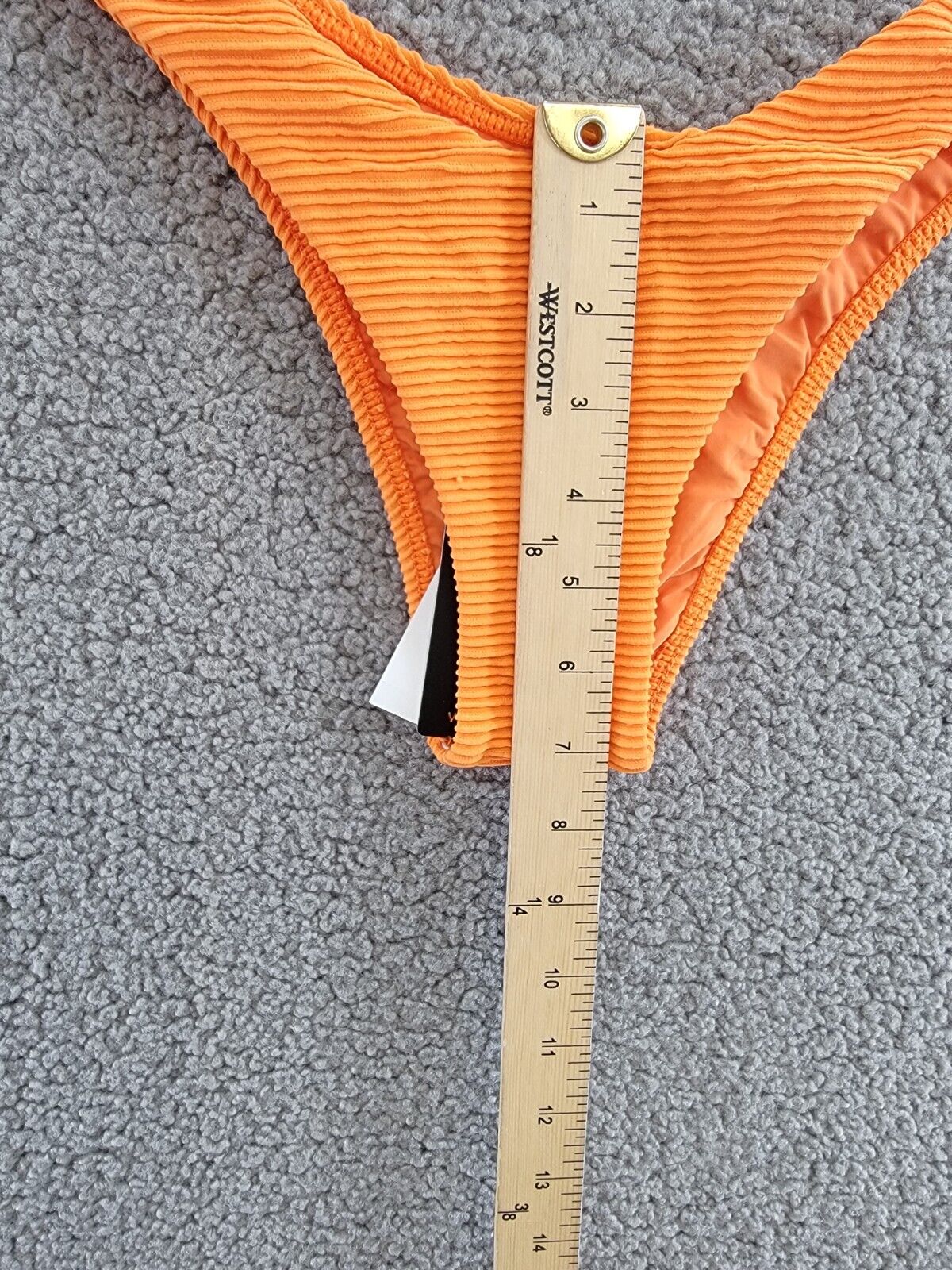 ViX Kayla Giulia Bikini Bottom Women's S Tangerine Ribbed Elastic Waist Pull On - Picture 7 of 19