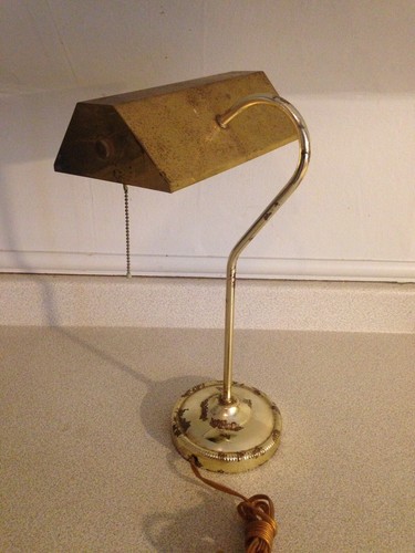 Vintage 1950's Or 60's Canada Dry Pale Ginger Ale Bankers Style Desk Lamp, RARE