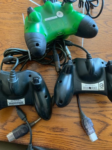 3 Microsoft Xbox Controller Black S-Type Original Genuine Official Tested OEM