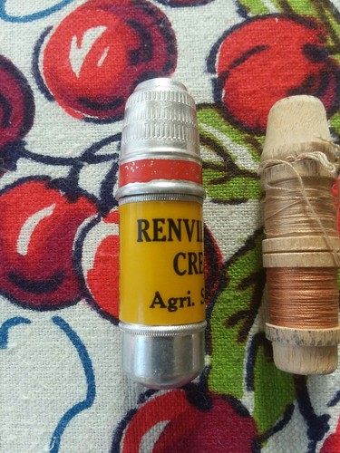 Vintage Advertising Renville MN COOp Creamery Aluminum Sewing Case