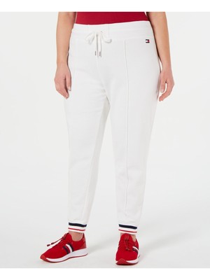 

TOMMY HILFIGER Женские белые спортивные брюки Большие размеры, Белый, TP87065X