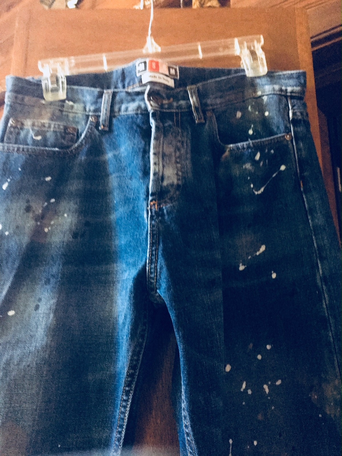 MSGM paint splatter boyfriend jeans sz 42