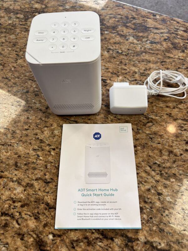 ADT Self Setup Smart Home Hub With Power Adaptor
