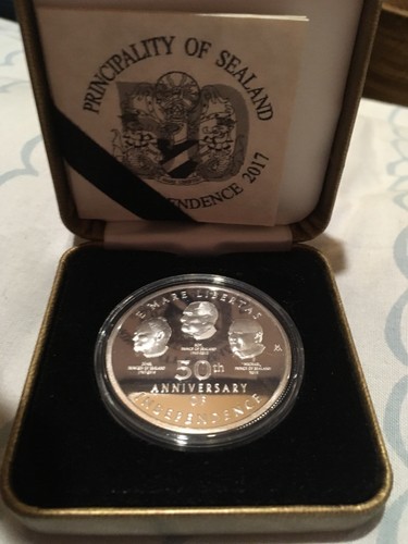SEALAND SILVER PROOF DOLLAR COIN UNC