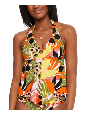 

Женский купальник танкини с оранжевым кольцом и завязками на бретелях BAR III, размер, Оранжевый