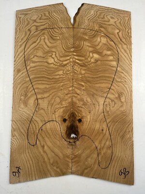Figured Chestnut Drop Top Luthier Guitar Figured Wood Bookmatched Set No:9