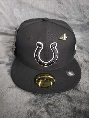 NEW ERA 59 FIFTY NFL INDIANAPOLIS COLTS PAPER PLANES FITTED MENS HAT 7 1/4 BLACK