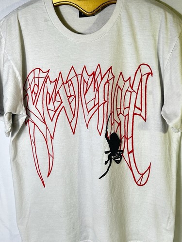 Revenge Spider T shirt *EXCLUSIVE* Skull Red Puff Print Sz L