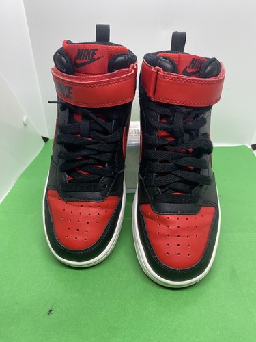 Nike Court Borough Mid 2 GS Bred Retro Black Red Youth Size