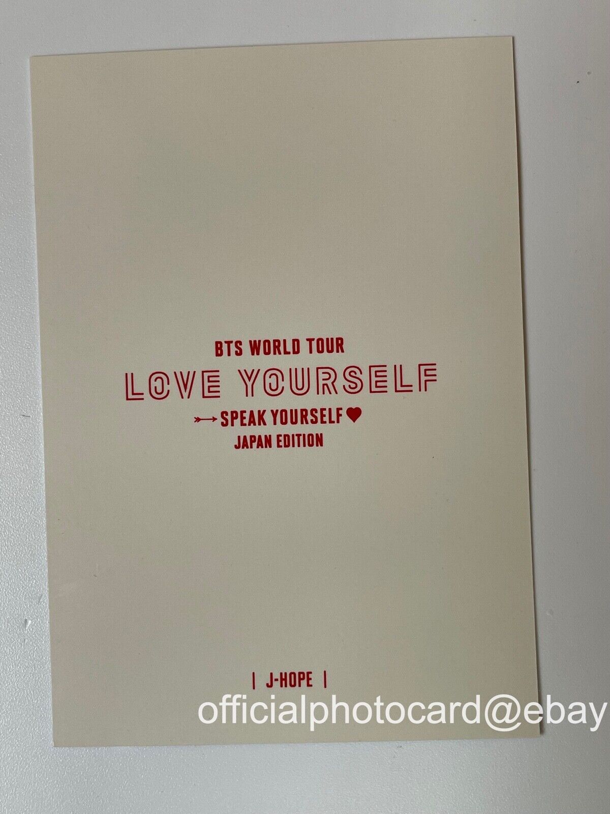 BTS Love Yourself speak ミニフォト ジョングク トレカ - メルカリ