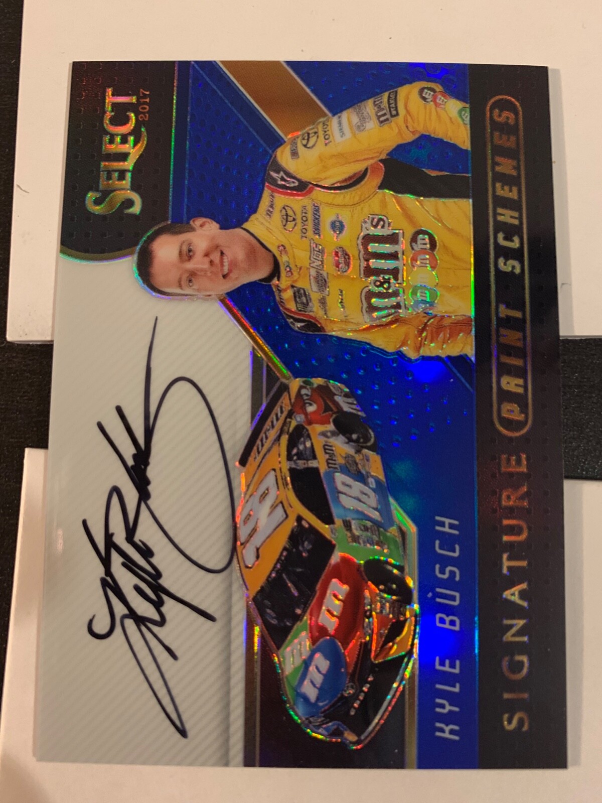 Kyle Busch 2017 Select BLUE PRIZM Signature Paint Schemes 09/50 Autograph Auto