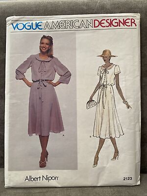 Vogue American Designer Albert Nipon Sewing Pattern 2123 Misses  Dress Size 14