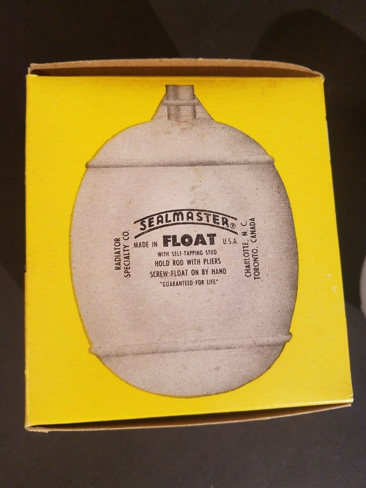 ️ Vintage NEW IN BOX Sealmaster Clear Plastic Toilet Float BY Solder
