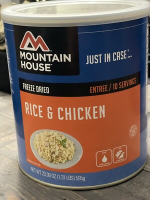 Mountain House  Rice and Chicken Freeze-Dried - 10 Can Best by 2047