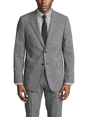 

THEORY Mens Chambers Серый однобортный пиджак из смесовой шерсти 40 л, I1171114