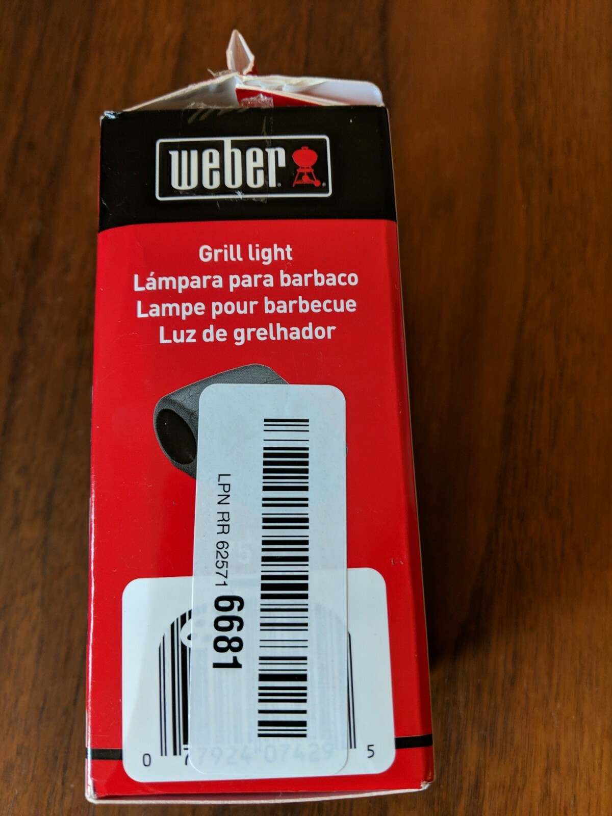 Weber 7516 Grill Out Handle Light OPEN BOX