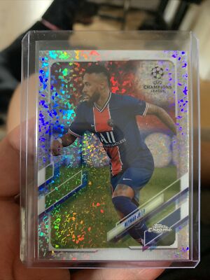 2020-21 Topps Chrome UCL Soccer #16 Neymar Jr Speckle Refractor