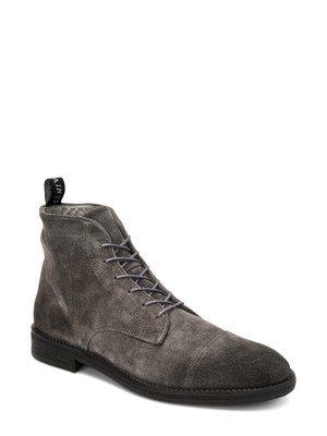 

ALLSAINTS Мужские серые ботинки Harland Cap Toe на блочном каблуке на шнуровке, Серый, ZM0106