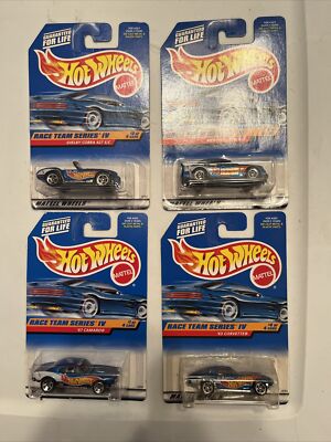 race team series iv cars 1-4 whole hotwheels set Camaro Corvette Cobra Mercedes