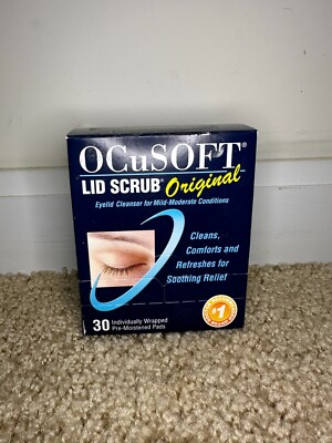 OCuSOFT Lid Scrub Original Eyelid Cleansing Pad 30 pads exp. 02/2023