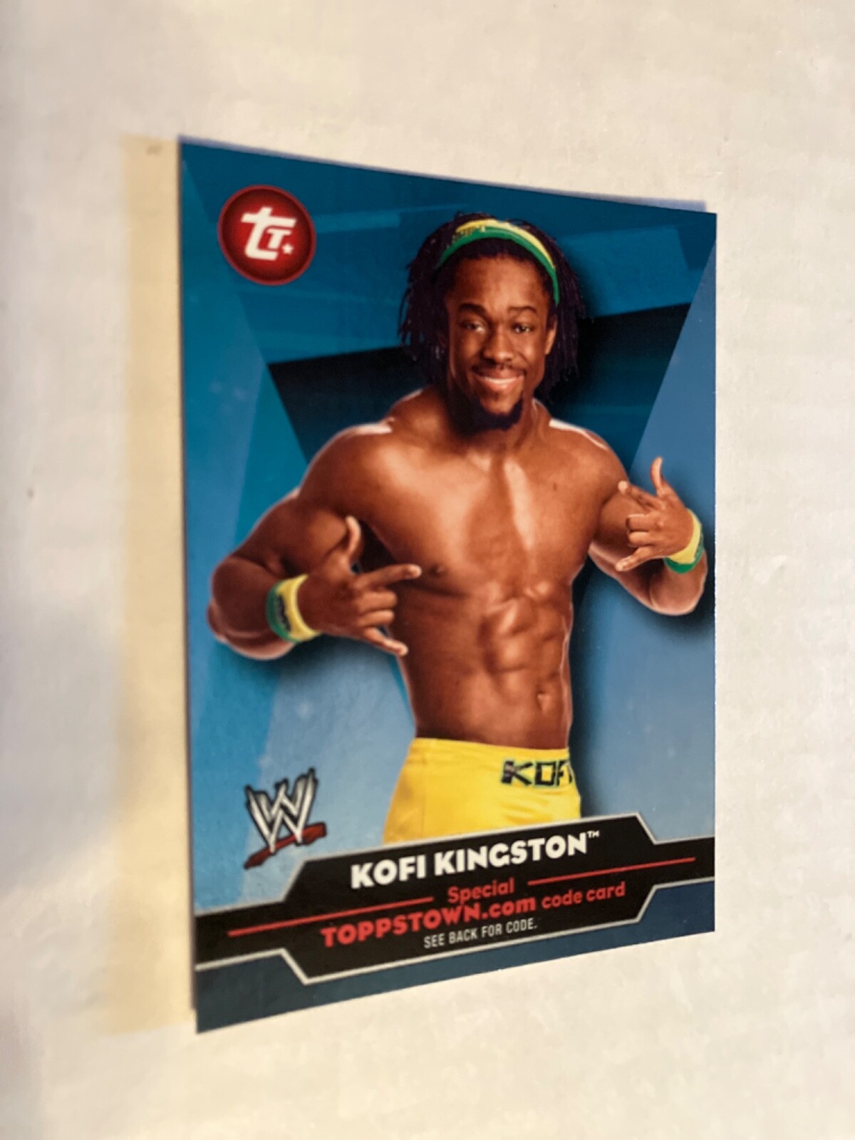 2010 TOPPS WWE KOFI KINGSTON “toppstown” INSERT WRESTLING