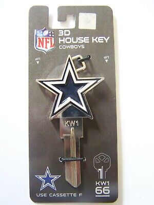 Dallas Cowboys 3D Kwikset house key blank  KW1