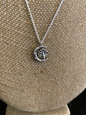 PANDORA Moon & Spinning Tree of Life Necklace NEW FREE SHIP & BOX & BAG
