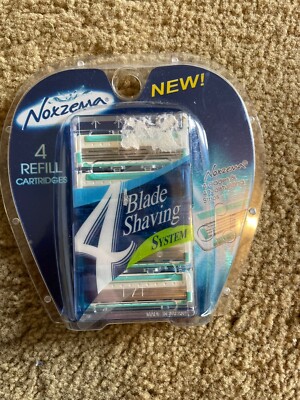 Noxzema 4 Blade Shaving System Refill Cartridges 4 Refills Total