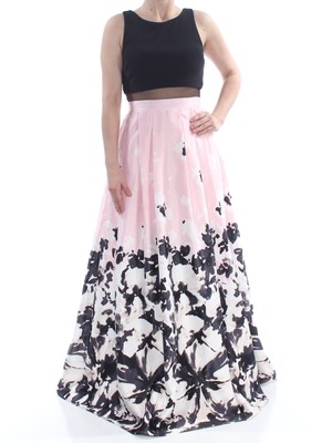 Женское черное платье для выпускного вечера в полный рост AQUA Womens без рукавов на молнии с драгоценным камнем на шее 2