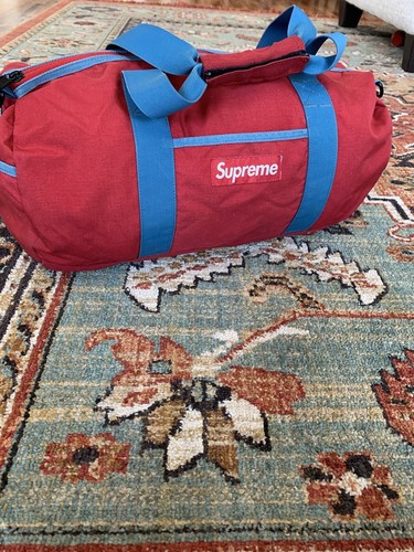 supreme duffle bag red