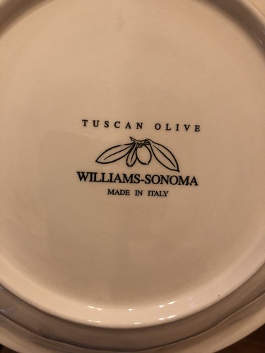 Williams Sonoma Tuscan Olive 5-Piece Pasta Set Mint Condition