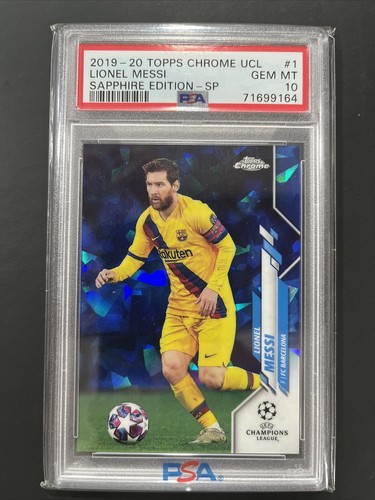 2019 TOPPS CHROME UCL MESSI メッシ PSA10 2019-20 Topps Chrome UCL Sapphire LIONEL MESSI, PSA 10 Gem