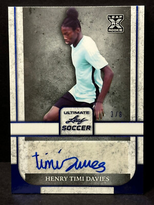 2022 Leaf BLUE Ultimate HENRY TIMI DAVIES Soccer AUTO 3/8