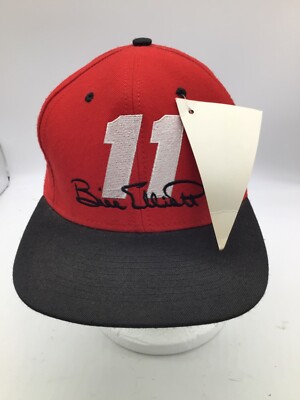 Bill Elliot #11 NASCAR Red/Black Embroidered Snapback New Tags Cap H6