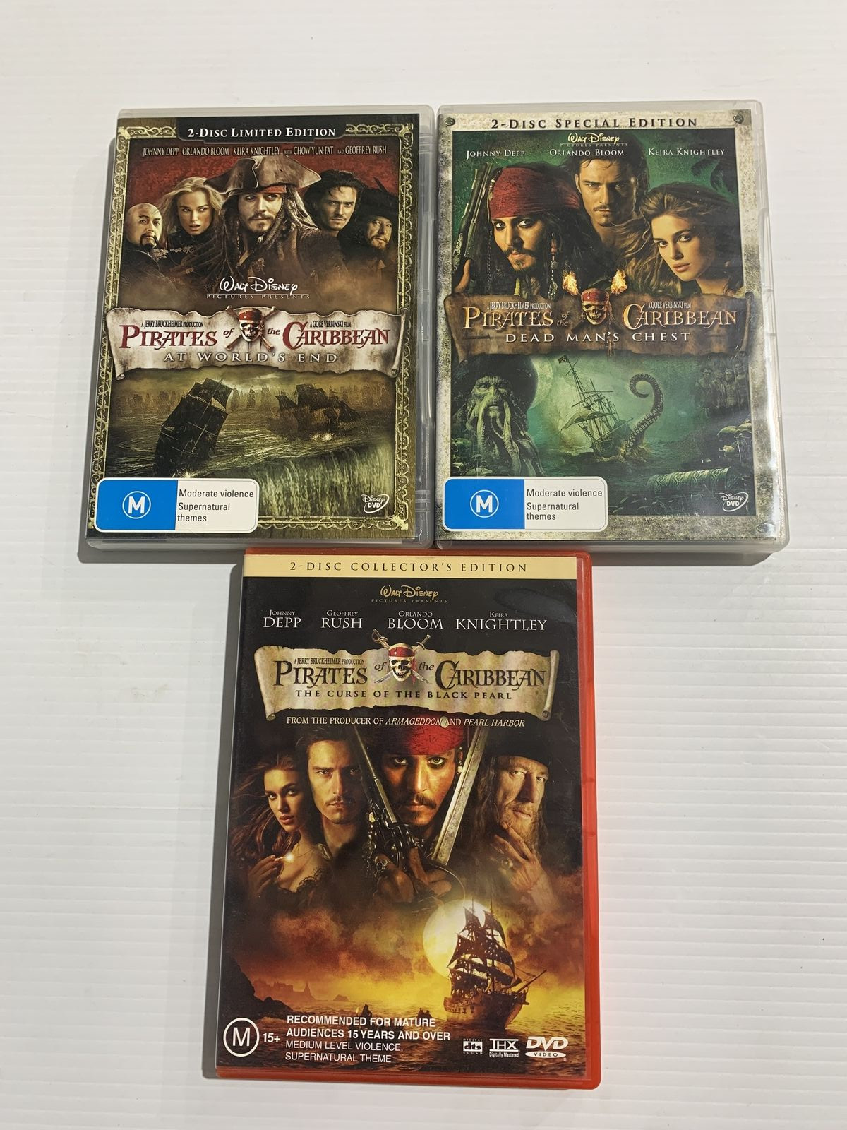 Pirates Of The Caribbean 3 Disc Pack All 2 Disc Special Editions