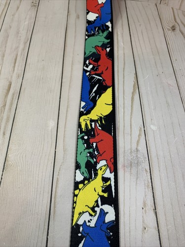 Red Green Blue Yellow Dinosaurs Black 2”wide Up To 55”