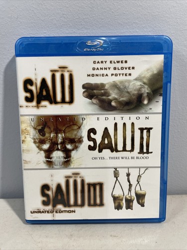 SAW I, II, & III (3 Blu-ray set)  3 Horror Movies In 1