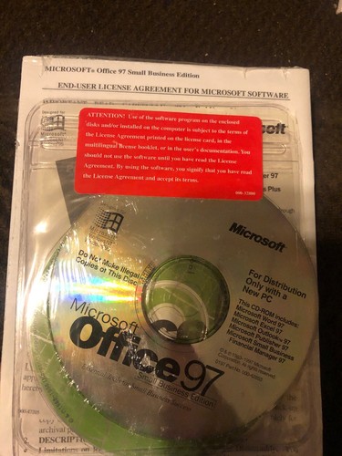 Microsoft Office 97 Small Business Edition with CD Key/Certificate