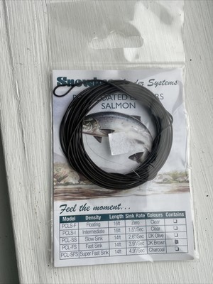 Snowbee Salmon Polycoated Leader Fast Sink 14ft Dark Brown