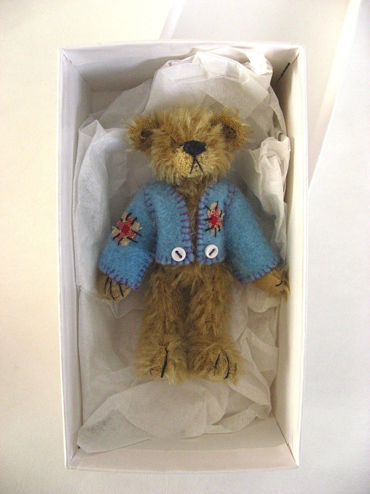 HERSCHEL MINIATURE MOHAIR TEDDY BEAR ARTIST DEB CANHAM 